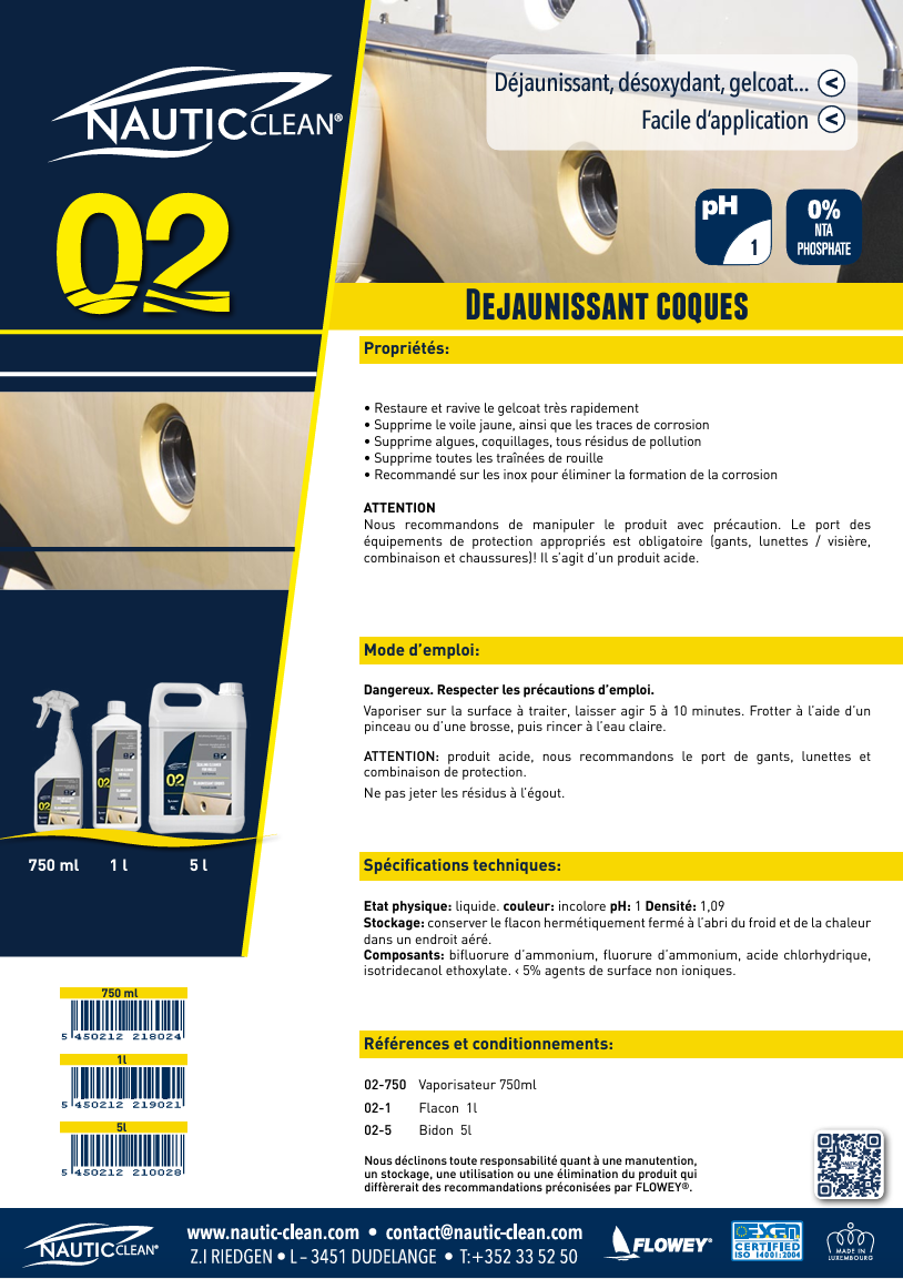 Redonnez de l'éclat à votre bateau avec le Déjaunissant Coques ! ⚓️