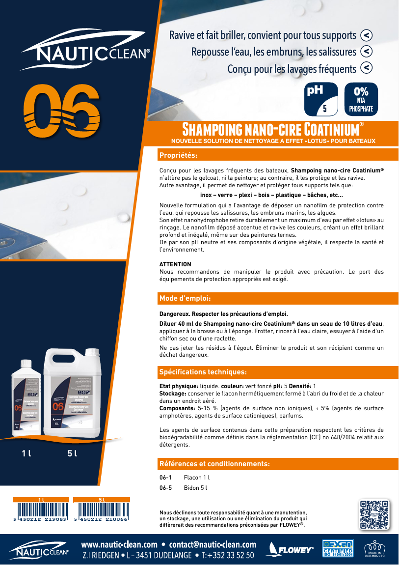 Donnez une nouvelle vie à votre bateau avec le Shampoing Nano-Cire 06 ! ⚓️
