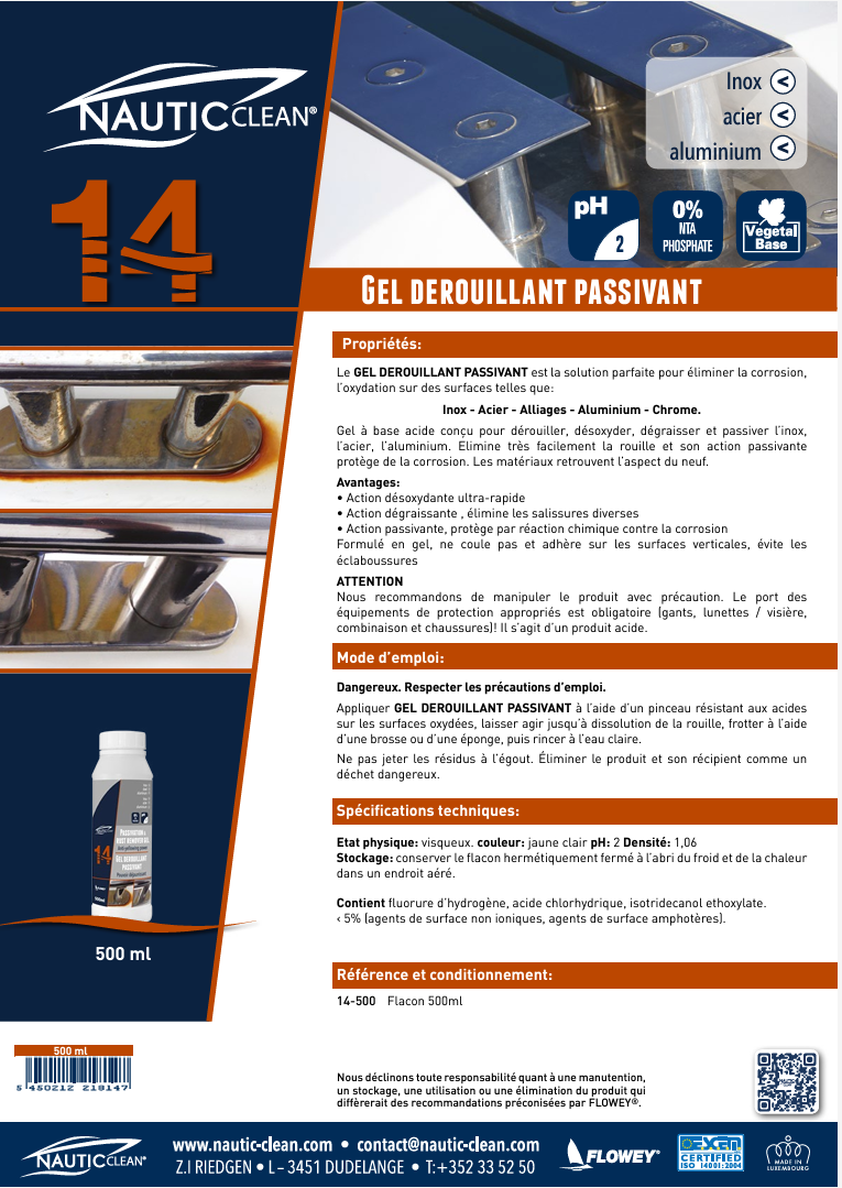 Le Gel Dégrisant Passivant Nautic Clean : Votre allié pour un bateau resplendissant ⚓️