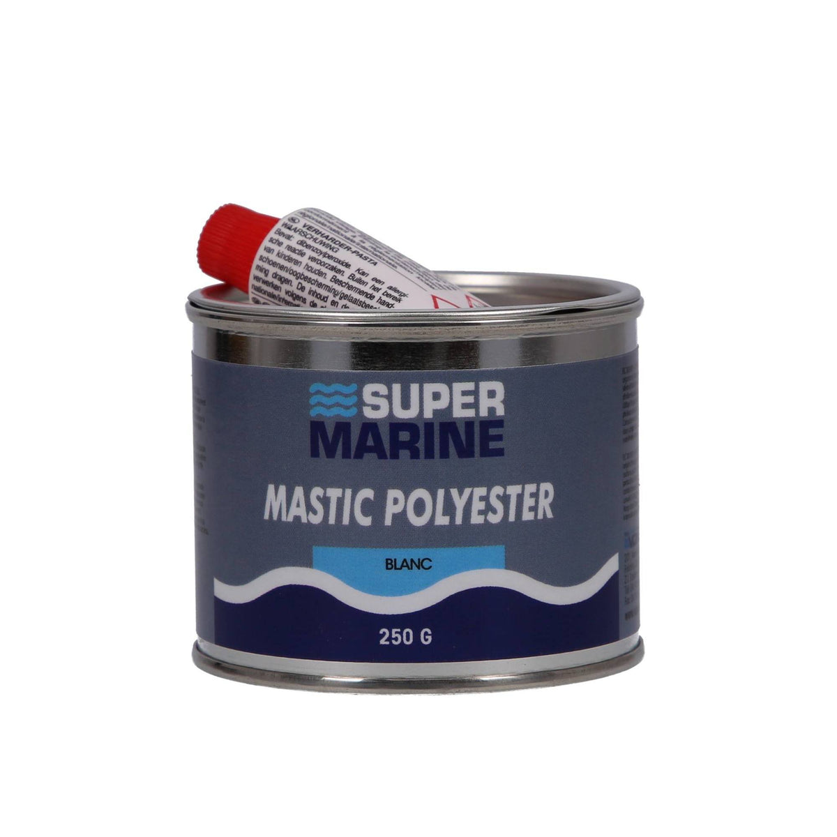 Mastic polyester blanc avec catalyseur — Super Marine — 250 g