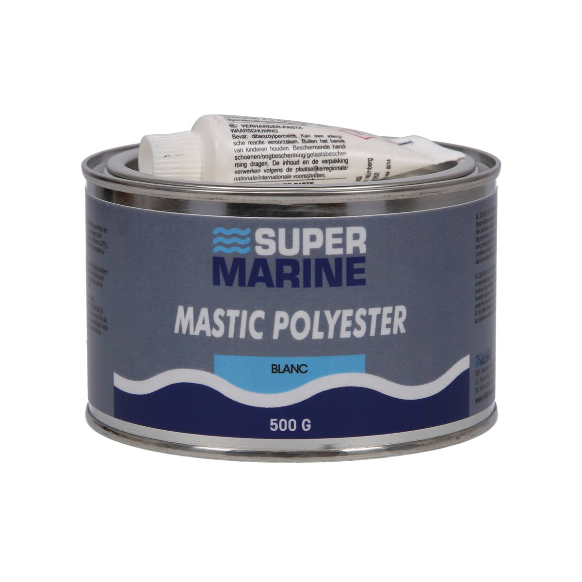 Mastic polyester blanc avec catalyseur — Super Marine — 500 g