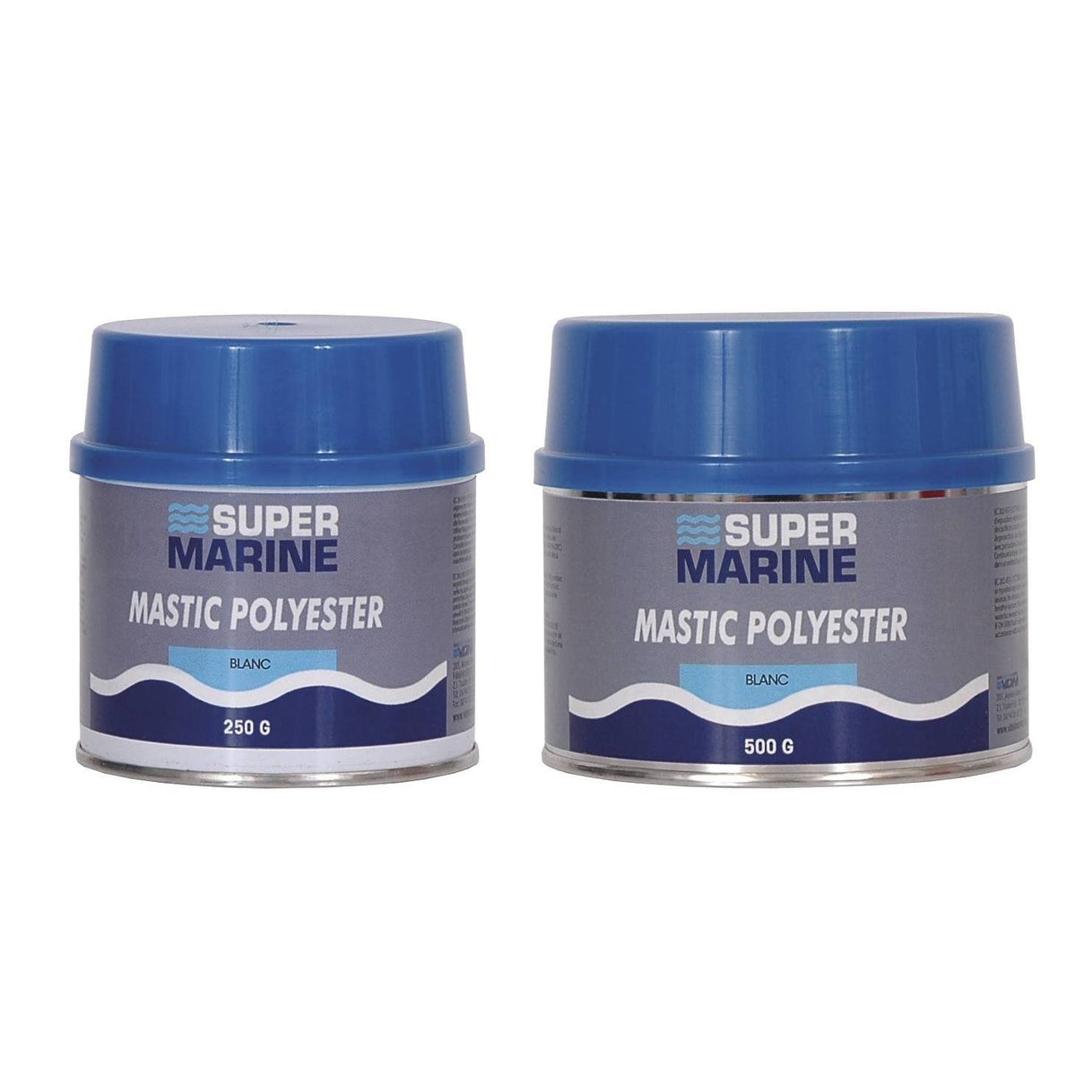 Mastic polyester blanc avec catalyseur — Super Marine — 1,8 kg