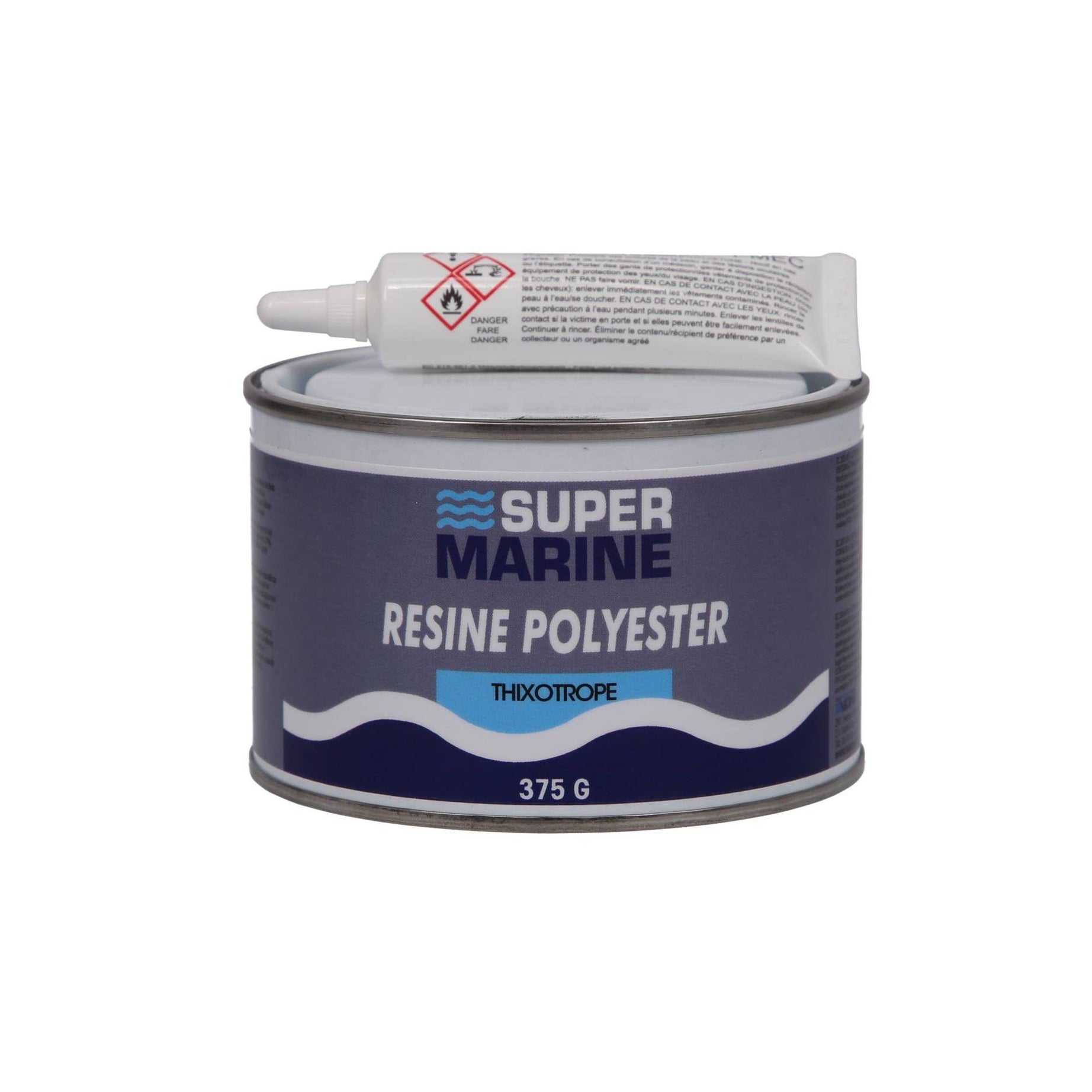 Résine polyester et durcisseur — Super Marine — 375 g + durcisseur