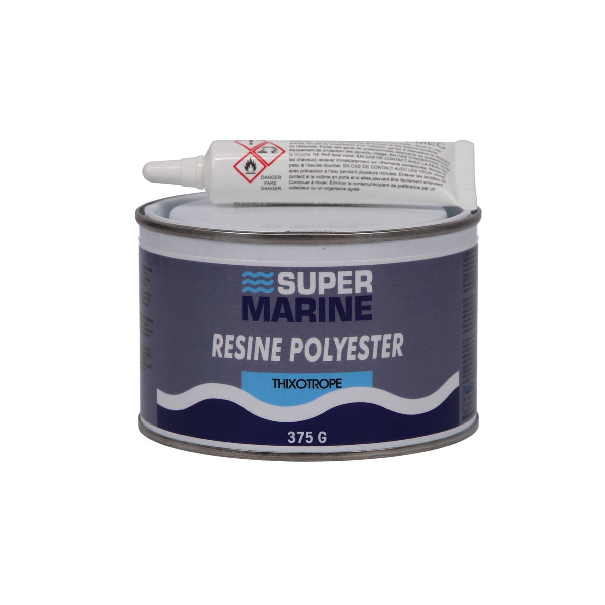 Résine polyester et durcisseur — Super Marine — 375 g + durcisseur