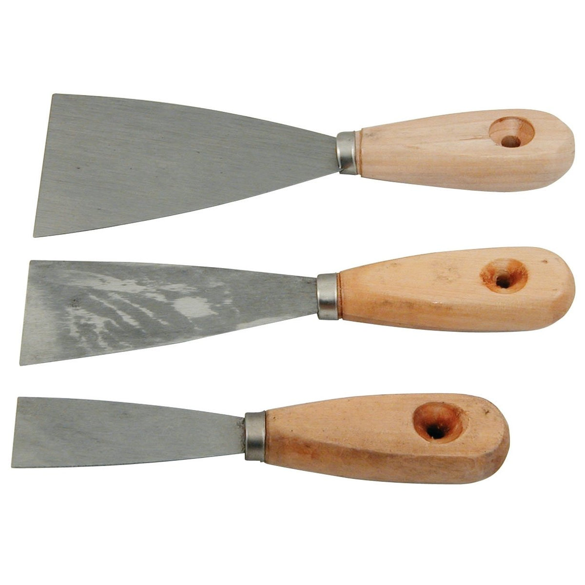 Couteaux à reboucher en acier traité — Lot de 3 — 25, 40 et 60 mm