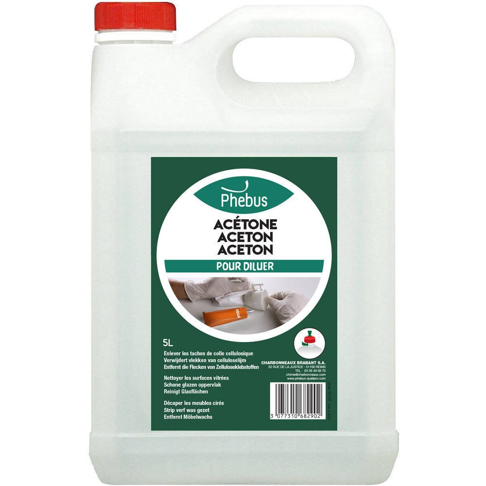 Acétone pure pour travaux de préparation — 5 L