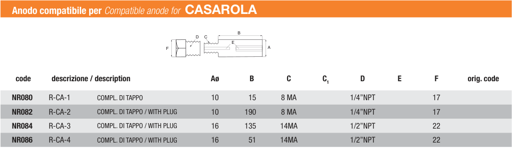 AA NR084 — schéma technique et dimensions du catalogue